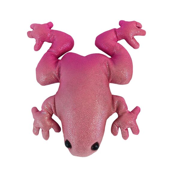 Sand Filled Pink Frog Plush 6" Stuffed Animal Toy Sparkle - Picture 2 of 7